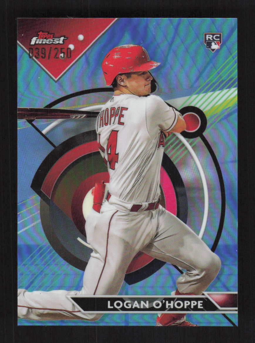 Logan O'Hoppe 2023 Finest Blue/Aqua Vapor Refractor #/250 Rookie #19