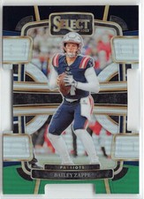 2023 Panini Select Bailey Zappe Black & Green Prizm Die Cut Patriots #67