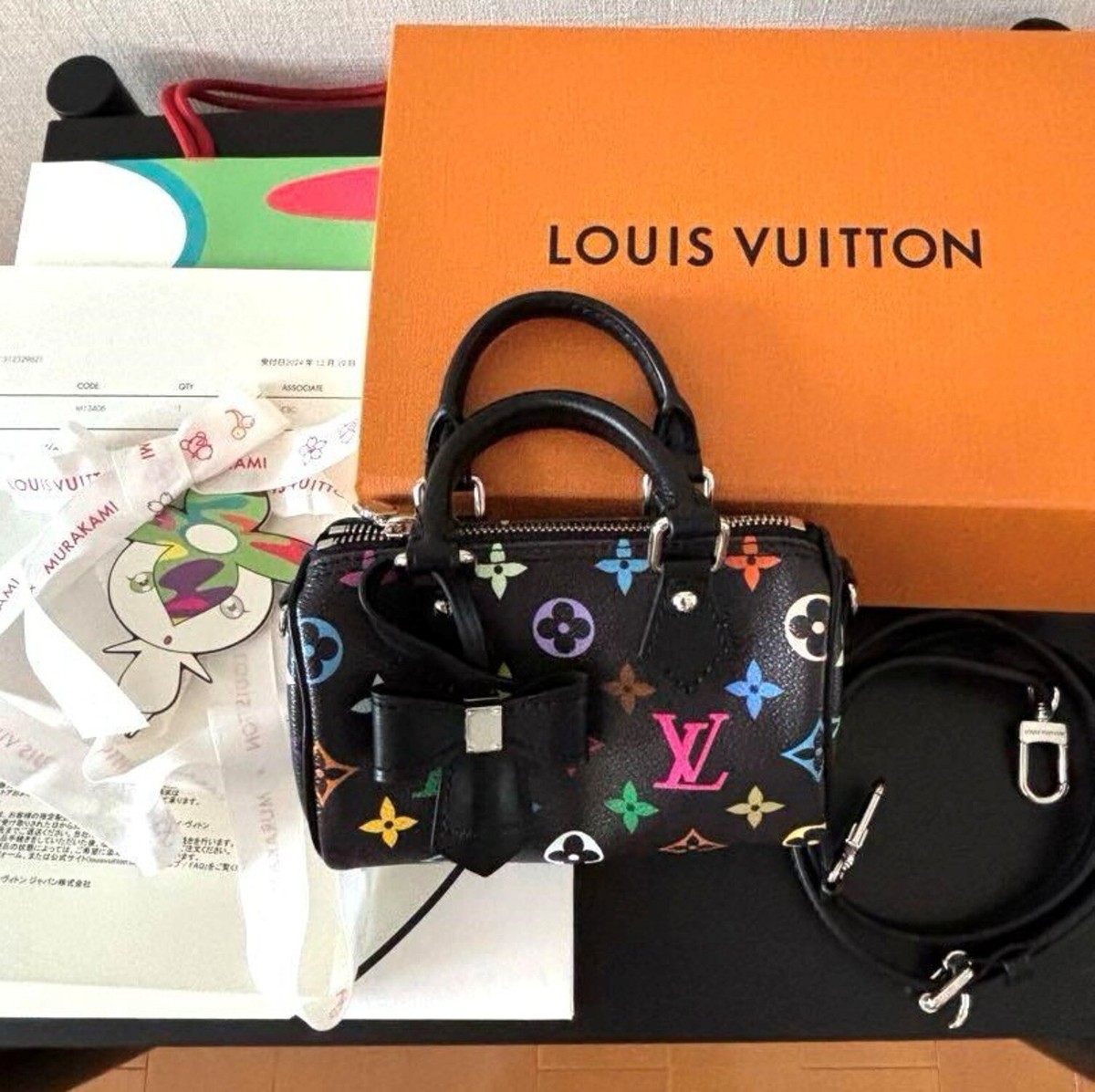 Louis Vuitton Takashi Murakami Nano Speedy Black Monogram Louis Vuitton Takashi Murakami Nano Speedy Black Monogram