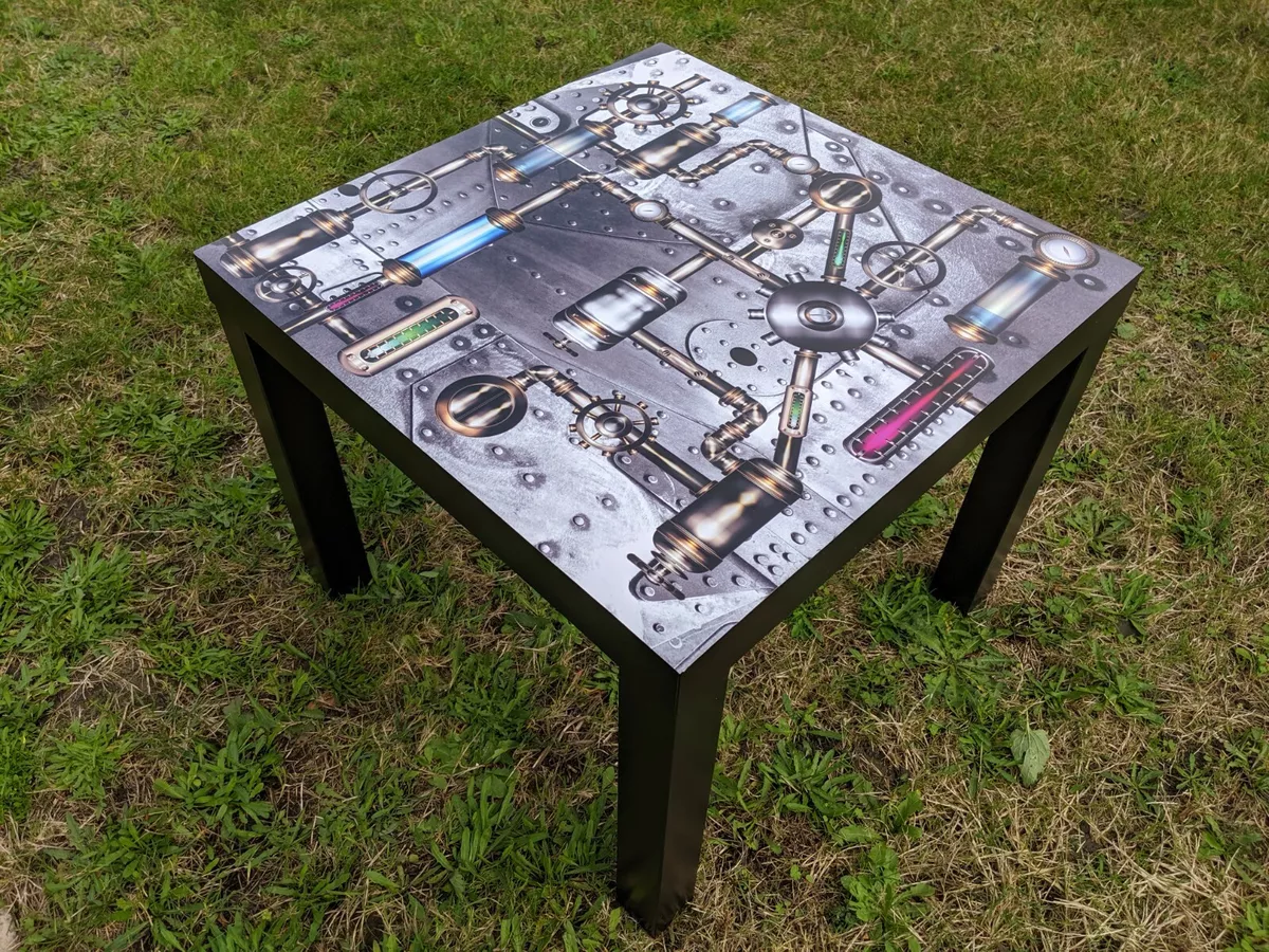 Industrial Steampunk Coffee Table side table small table artist designed unique
