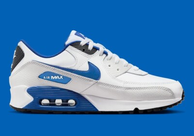 Nike Men’s Air Max 90 ‘Game Royal’ FN6843-100 Size 13 Nike Air Max 90 LTR Leather White Game Royal FN6843-100 Size  main image 4