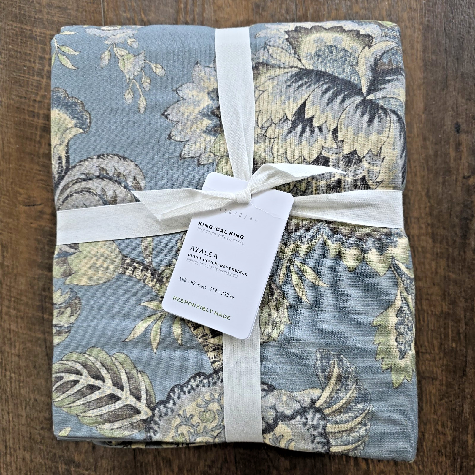 NEW Pottery Barn AZALEA PALEMPORE Duvet Cover King/California King & 2 euro sham