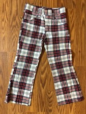 1970 Vintage Billy the Kid Little boys Red  Blue Plaid Pants see measurements