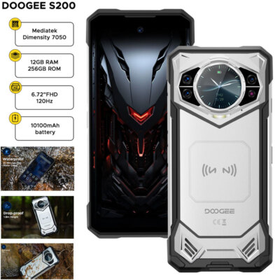6.72'' DOOGEE S200 5G 4G Rugged Phone Dual Display Android 14.0 Waterproof Mobile