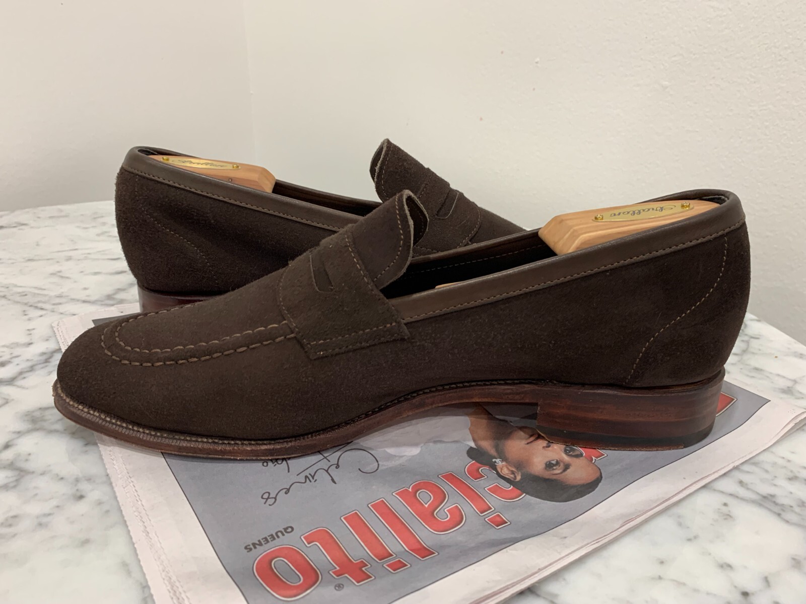 Meermin Brown Suede Superbuck Penny Loafer Men Shoes US 11 / UK 10 / EU