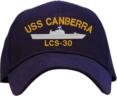 USS Canberra LCS-30 Embroidered Baseball Cap - Available in 3 Colors