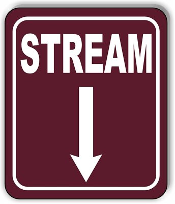 STREAM DIRECTIONAL DOWN ARROW CAMPING Aluminum composite sign