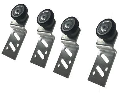 CATERSPARESUK 4 X HOT CUPBOARD FRONT ANGLED SLIDING DOOR RUNNER BEARING NYLON WHEEL OFFSET