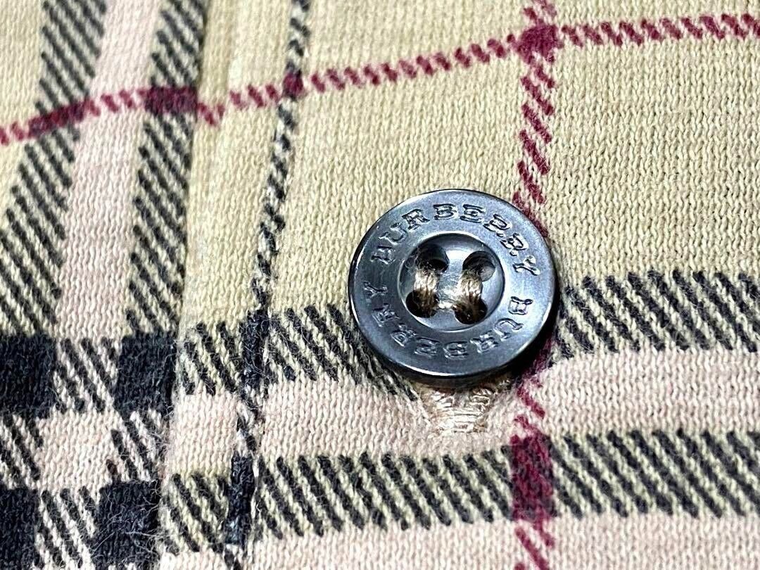 90s Burberry London Polo Shirt Nova Check Poland Khaki 90s Burberry London Polo Shirt Nova Check Poland Khaki