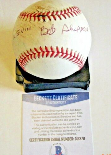 BOB SHEPPARD YANKEES HOF ANNOUNCER BECKETT/COA SIGNED GAME USED MLB BASEBALL - 第 1/2 張圖片