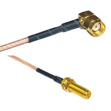 RG316 RP-SMA MALE ANGLE to RP-SMA Female Long RF Cable Rapid-SHIP LOT