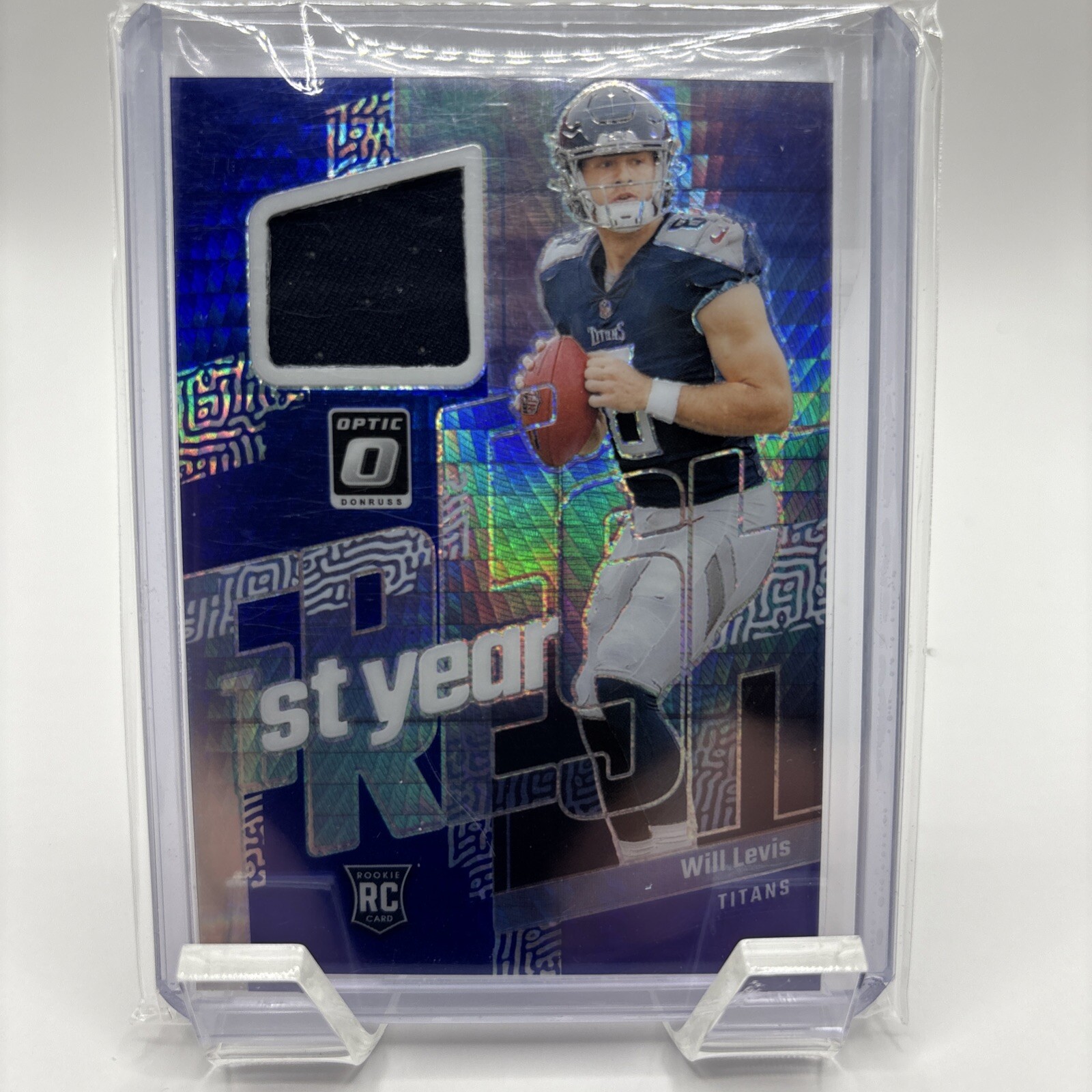 2023 Panini Donruss Optic - 1st Year Fresh Blue Hyper Patch Will Levis. Titans