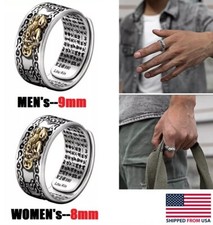 Adjustable Feng Shui Pixiu Mantra Ring For Wealth And Protection Good Luck Money