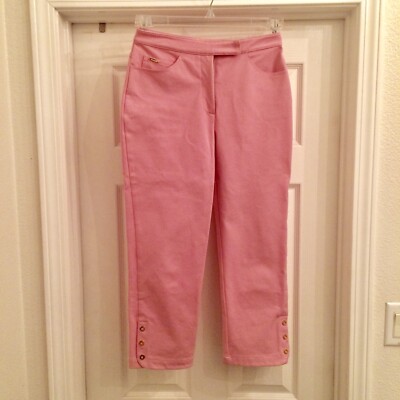 St John Sport by Marie Gray Pink Straight Pant Gold Accents  display picture 1