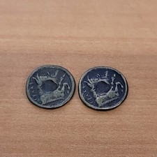 PAIR JULIUS CAESAR ROMAN COINS REPRODUCTIONS CESAR