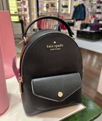 Kate Spade Schuyler Mini Black Saffiano PVC Leather Backpack  display picture 1