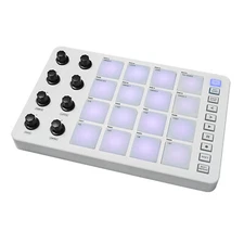 MIDI Controller Strike Pad RGB Backlight 16 Strike Pads 8 Assignable Knobs W6V2