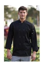 Uncommon Threads Chef Coat Black  New Size: Extra Large, Long Sleeve.