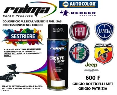 FIAT 600F GRIGIO BOTTICELLI,GRIGIO PATRIZIA SPRAY 400ML