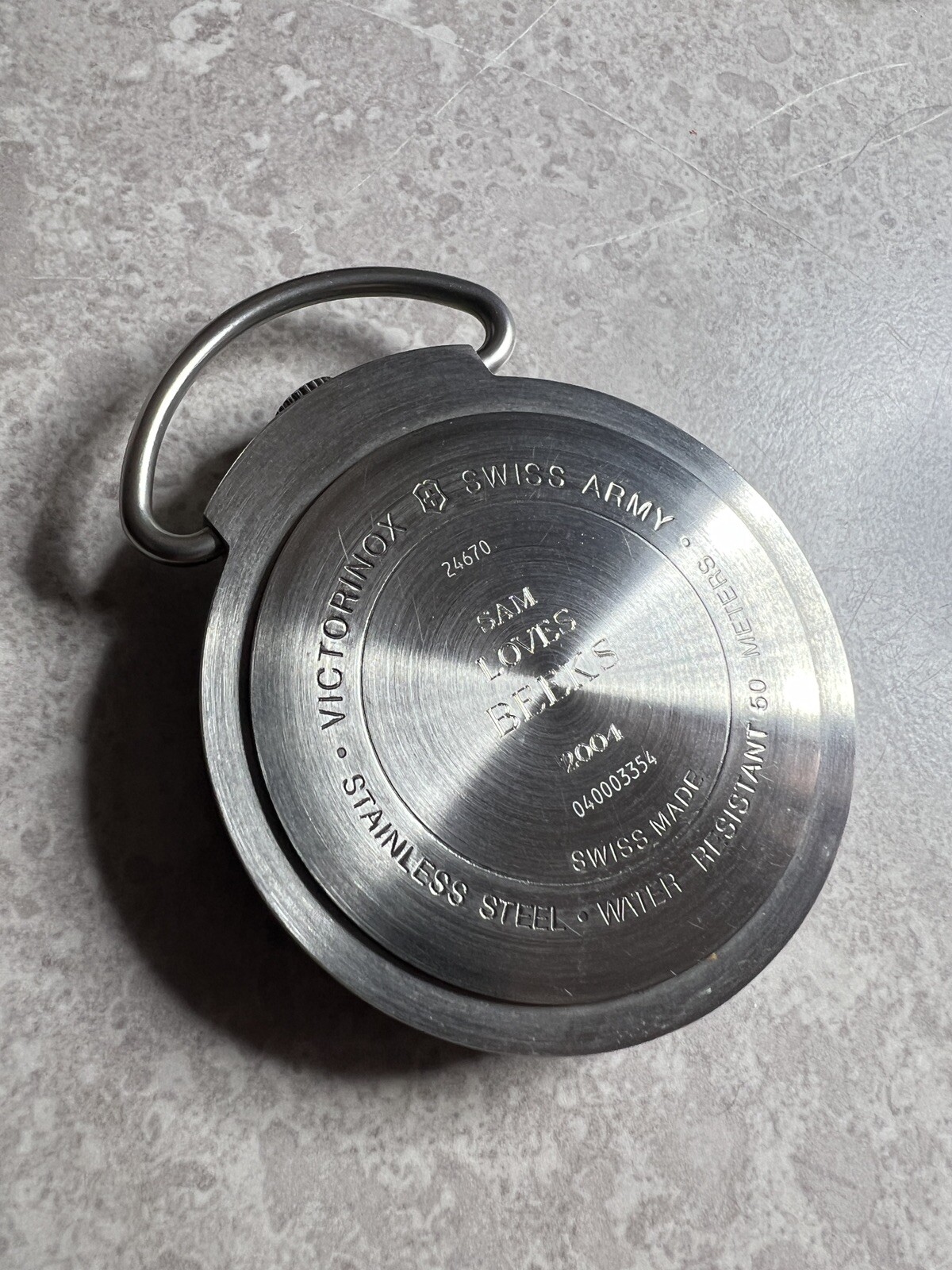 Swiss Army VICTORINOX Pocket Watch Open Face Swiss Chain New Battery eBay