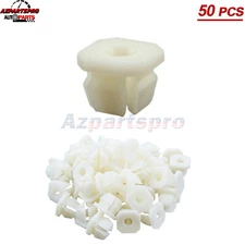 50x Nylon Trim Screw Nuts Grommets for 5/16" Square Hole GM Truck 3919773