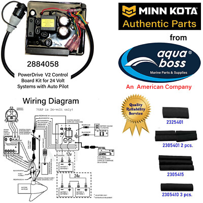 2884058 Minn Kota Control Board for PowerDrive V2 with Auto Pilot 24 volt OEM
