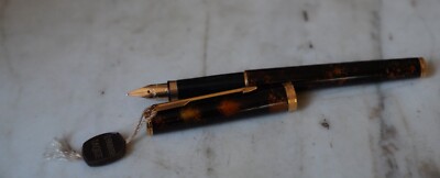 Stylo Plume Parker Premier Laque Brune Gold Dust - Plume En Or Massif 18 Carats - Occasion Prestige