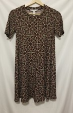 BCBGeneration Shift Dress Women XXS Black Olive Short Sleeve Pullover