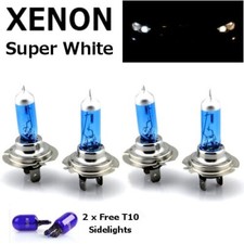 4x H7 499 55w SUPER WHITE XENON UPGRADE HID Headlight Bulbs 12v FULL/DIPPED/SIDE