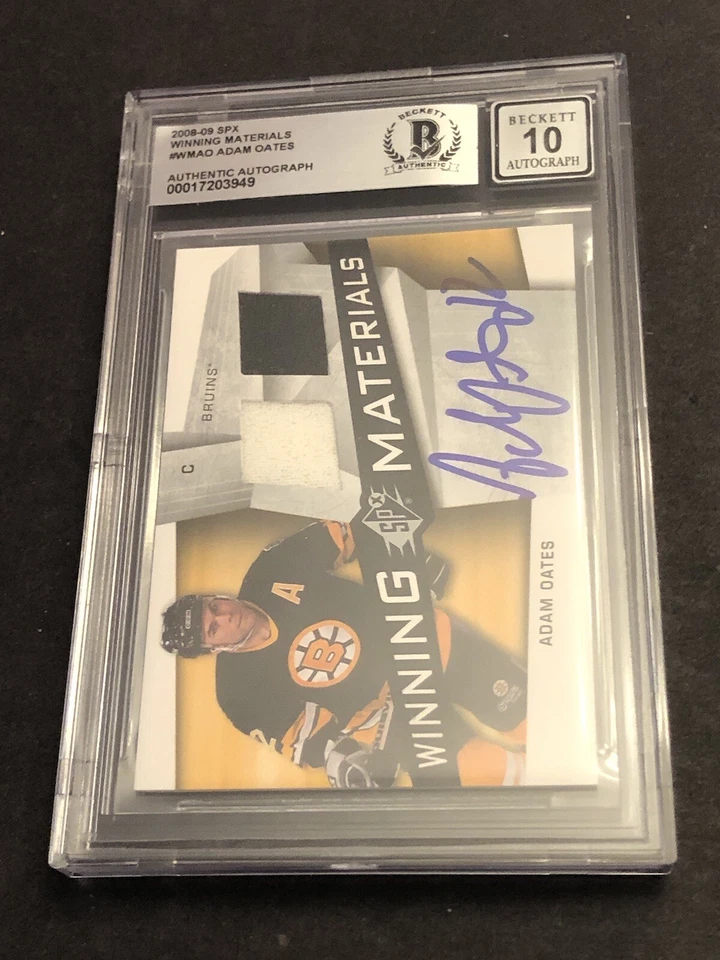 Beckett 10 Gem Mint Autograph  2008-09 SPx Winning Materials Adam Oates Signed - Image 2 of 4