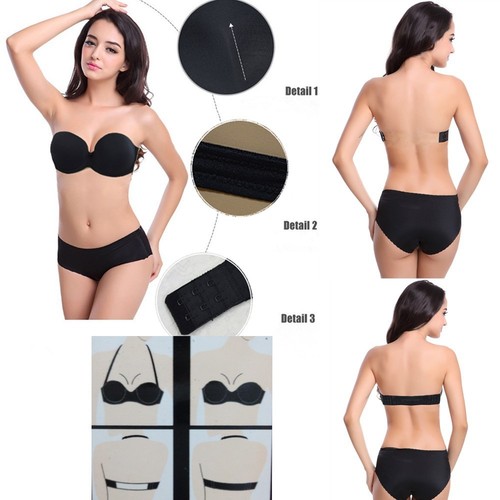 Sujetador invisible sin tirantes push up lencería para mujer talla grande 32-42ABCDEF ropa interior - Imagen 15 de 34