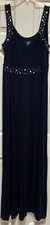 A.N.A. Womens Maxi Dress Black Sleeveless Stretch Studded Pullover Strap Size M