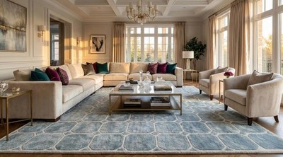 Handmade Rug | Irregular Rug | Wool Rugs | Living Room Rug | Tufted A428