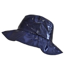 Toutacoo, Wide-Brimmed Vinyl Rain Hat Medium 05-blue