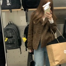 Vintage Wool Tweed Double-Breasted Jacket Size 44-55 