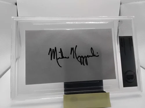 Mike Krzyzewski Autographed Duke Blue Devils. Index Card Beckett authenticated.