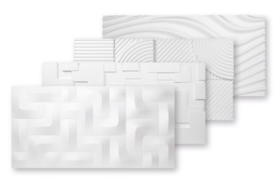 MARBET DESIGN 3D Wandpaneele Styropor weiß 960 x 480 x 30mm Wandverkleidung PD-1
