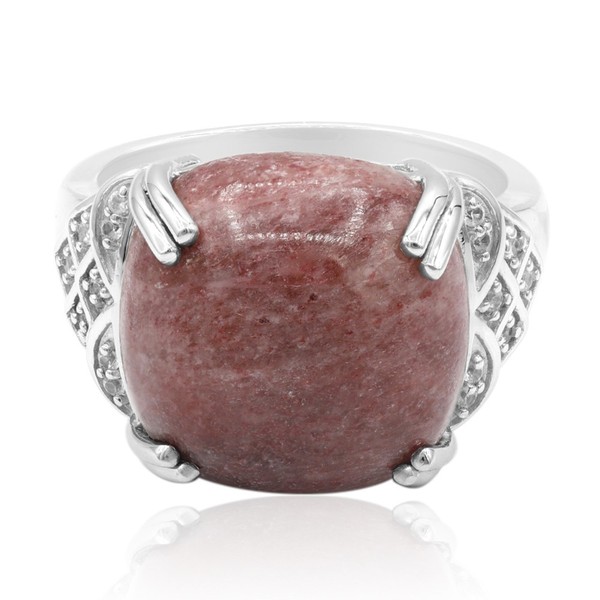Cavill Silberring Damen 10,18Ct Thulit 925 Sterling Silber Zirkon Luxus-image
