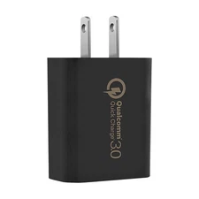 USB 18W Fast Charge Wall Charger Adapter with Qualcomm QC 3.0 Black For iPhone16