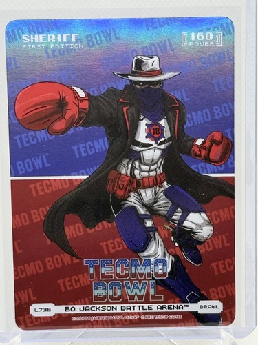 Bo Jackson Battle Arena Tecmo Sheriff Logo Brawl Power 160 Peyton Manning