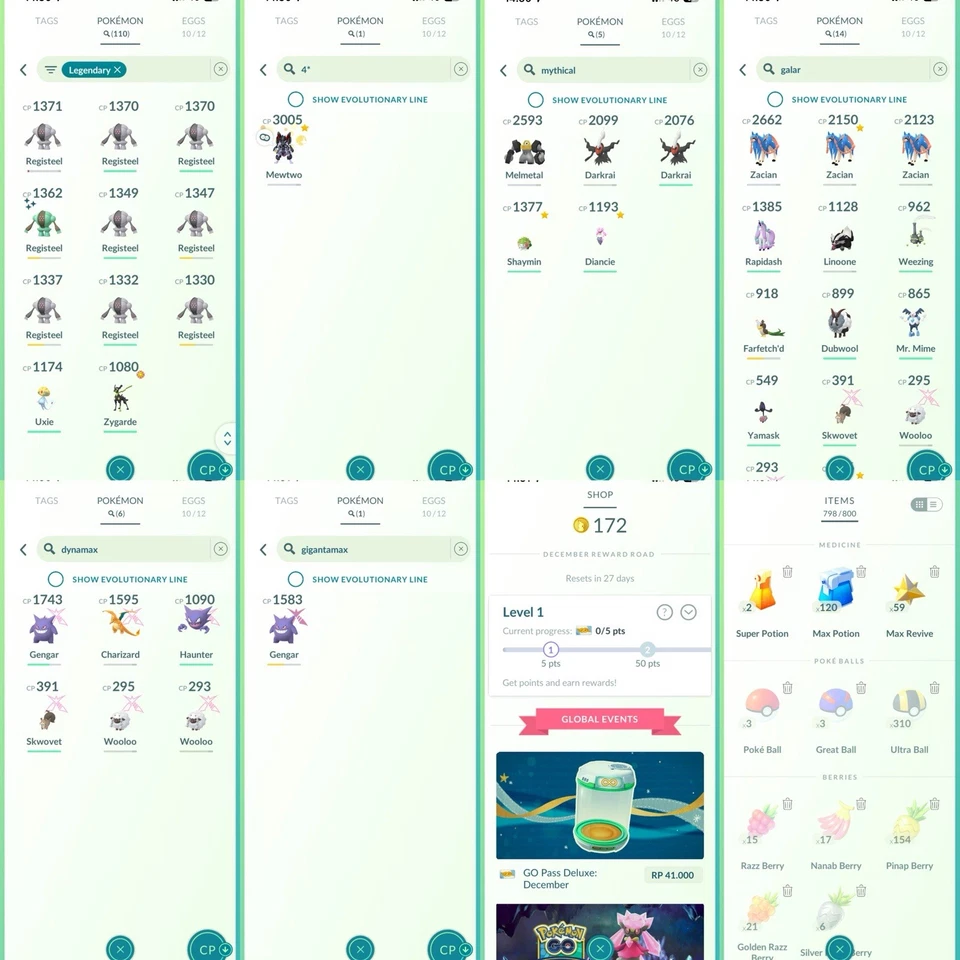 Pokémon Acc Go - Lvl57 - 66 Shiny - 110 Legendary - Image 3 of 4