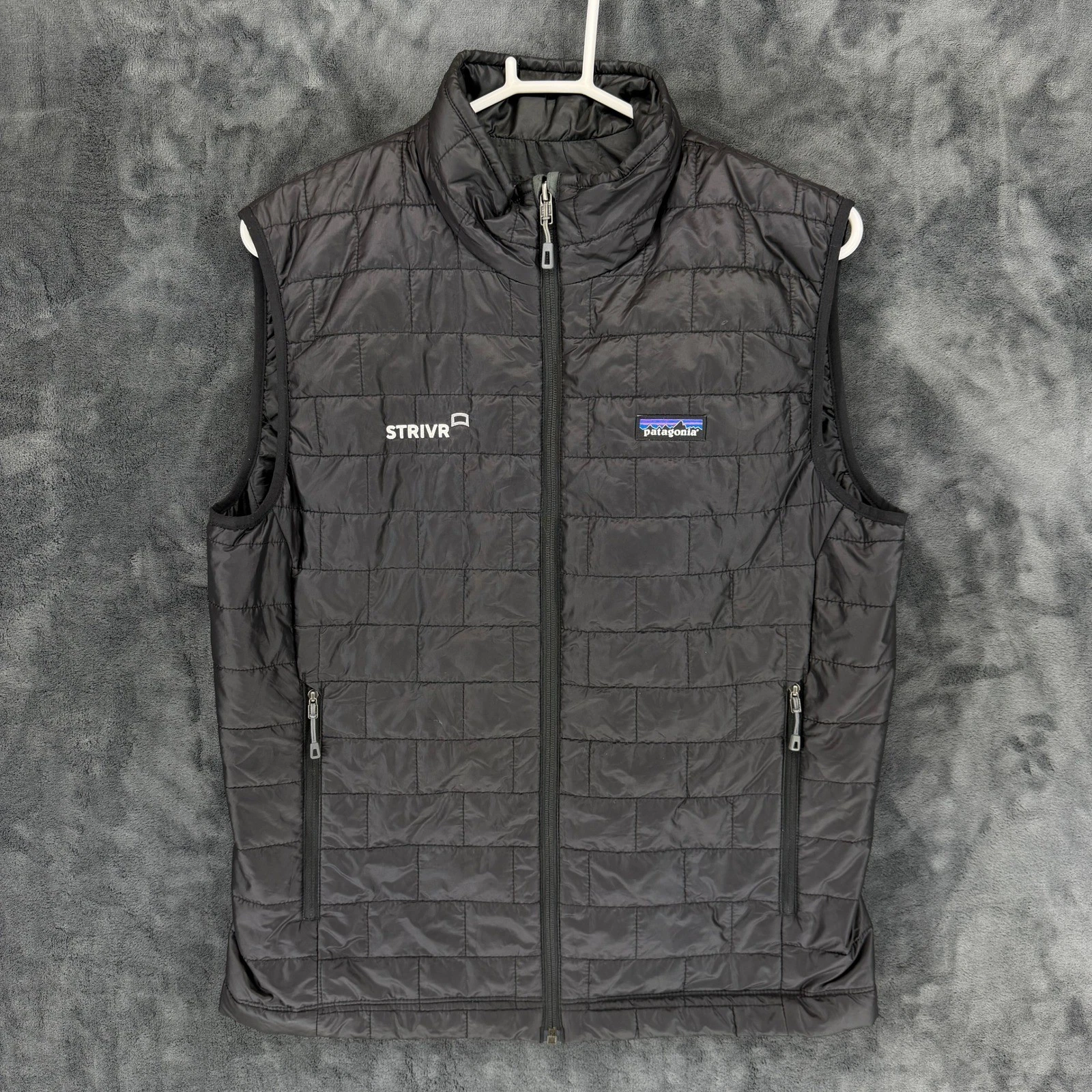Patagonia Mens M Black Full Zip Insulated Nano Puffer Vest Primaloft Lightweight