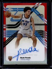 2025-26 Topps Chrome Noah Penda Next Stop Signature RC Red Refractor Auto #3/5