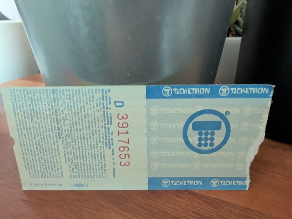 ELTON JOHN Concert Ticket Stub JULY 24 1982 HARTFORD CROSS COUNTRY CONCERT TOUR  - Image 4 of 4