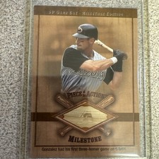 Luis Gonzalez 2001 Upper Deck SP Game Used Bat Relic Milestone Edition D-Backs