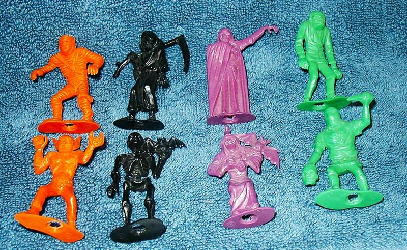 Vintage 1960's MPC Frito Corn Chips Complete Set Monster Figure Premiums  2 1/2"