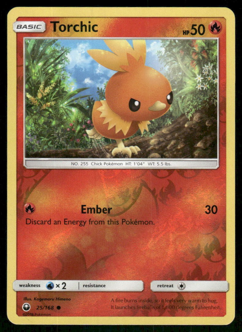 Torchic 25/168 Common Celestial Storm Pokemon Reverse Holo Near Mint