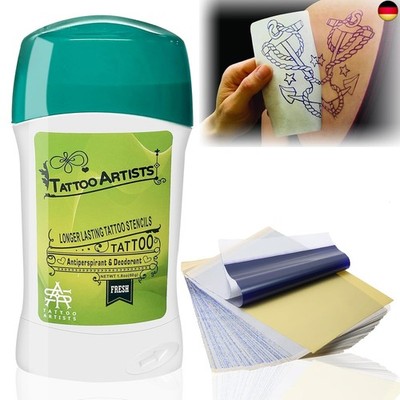 Tattoo Transfer Creme, mit Tattoo Transferpapier, Tattoo Vorlagen zum Tätowieren