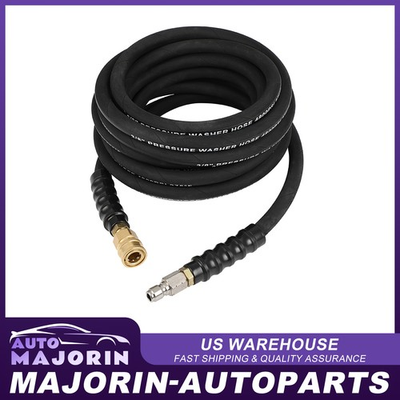 #ad 25ft Pressure Washer Hose 4000PSI 1 4quot; Hot Cold Water Replacement Extension Hose $45.86