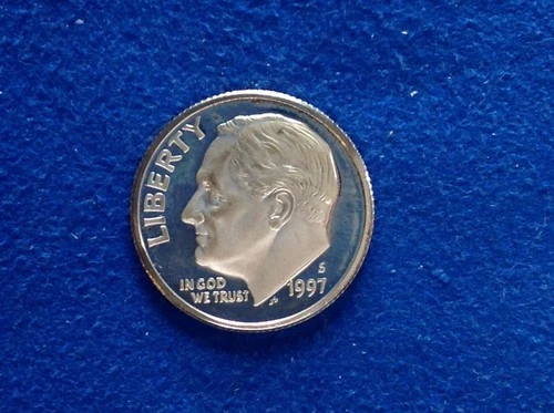 1997 S 90% Silver Roosevelt Dime Deep Cameo Gem Proof
